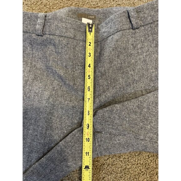 JCREW Gray Wool Wide Leg Cuffed Trouser Pants Career Professional 10P 30x28 - Picture 5 of 6
